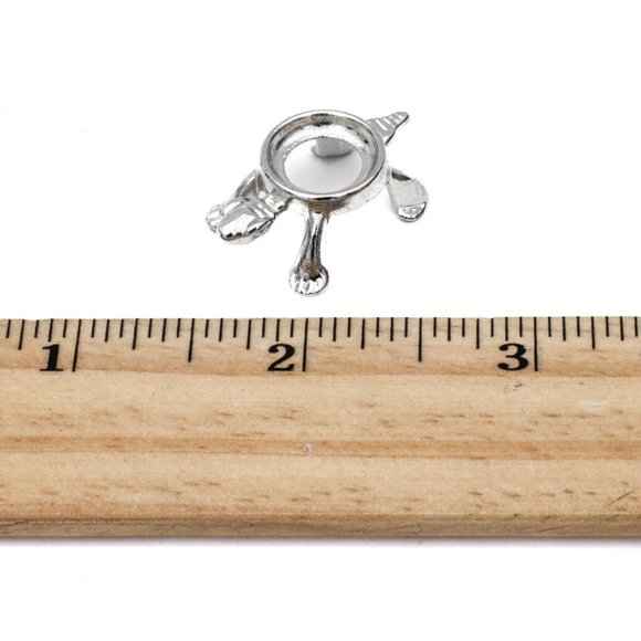 Mini Silver Turtle Display Stand Gemstone Eggs Spheres Marbles Ball Holders - Picture 4 of 10